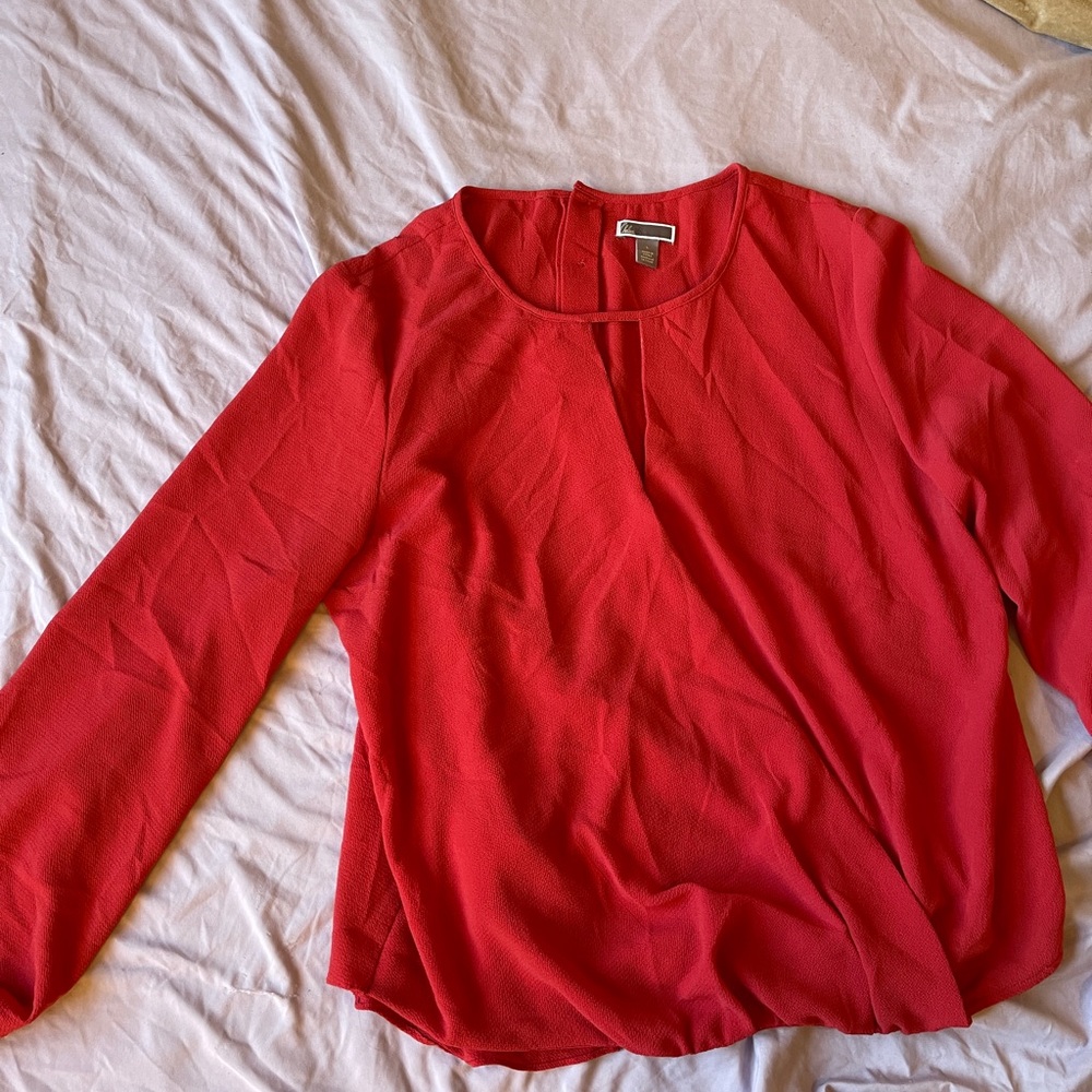 Professional deep red blouse